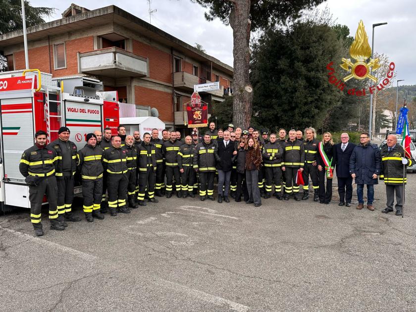 Arezzo il piazzale vicino alla caserma dei vigili del fuoco