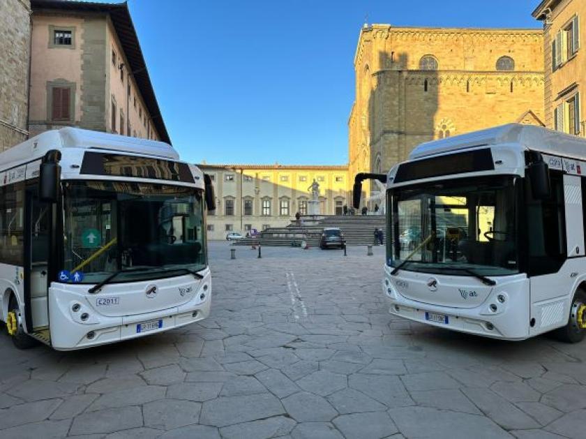 Oggi ad Arezzo la presentazione di due nuovi bus elettrici